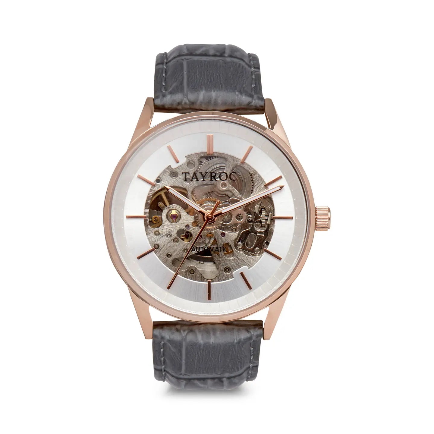 Belton Rose Grey Leather Watch