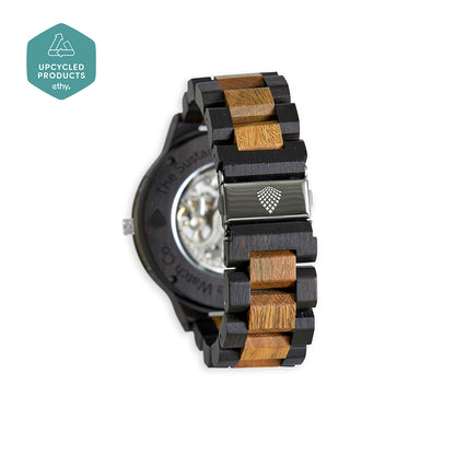 The Hemlock - Mechanical Wood Wristwatch For Men - Handmade from Recycled Wood